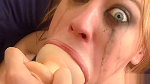 Blonde babe gets a black donger