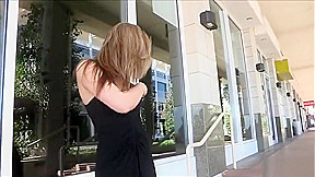 Blonde nude in public