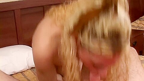 Blonde teen 18+ Gets A Facial Load From Her Stepdad In The Face!