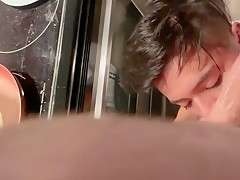 Blowjobs and Pancakes! My two favourite things! Hot latino twink sucks jock