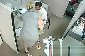 Bossy blonde office bitch dominates and humiliates workers