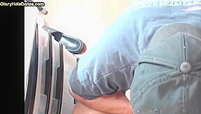 Bottom DILF sucks n gets fucked in gloryhole homemade scene