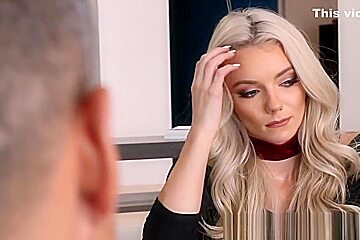Bound blonde gets railed rough