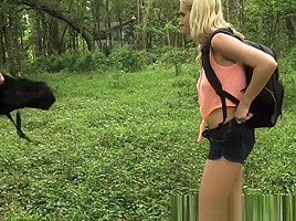 Bound girlnextdoor roughly drilled by ranger