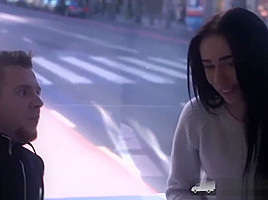 BoxTruckSex - Shy hot chick fucks in a one-way mirrored truck in the public