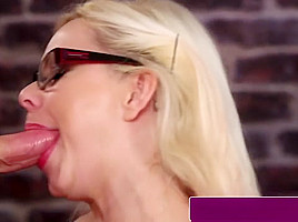 British Milf Sucks For Facial At Her Office
