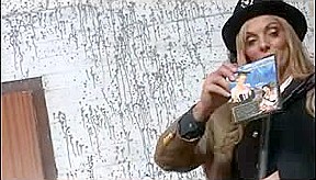 British blond whores in a FFM trio clothed as coppers