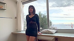 Brunette Girl, called Ava, First Time in A Threesome