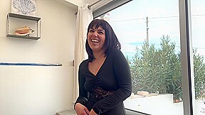 Brunette Girl, called Ava, First Time in A Threesome