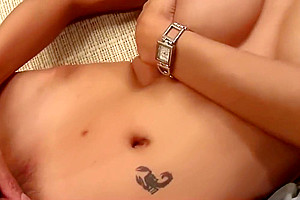 Brunette Ladyboy In Leopard Dress Tugs Her Trimmed Cock Till Cumshot On Thigh