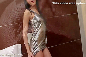 Brunette Ladyboy With Small Tits Enjoys Masturbating In The