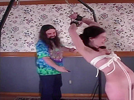 Brunette humiliates like a slave bondage and fetish old man