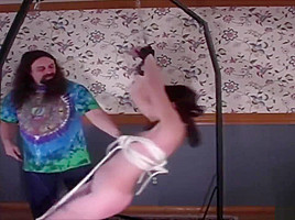 Brunette humiliates like a slave bondage and fetish old man