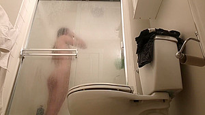 Bubble Butt teenager 18+ SPIED in the shower! Cant believe im doing this to her