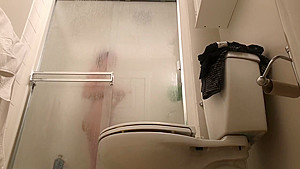 Bubble Butt teenager 18+ SPIED in the shower! Cant believe im doing this to her