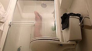 Bubble Butt teenager 18+ SPIED in the shower! Cant believe im doing this to her