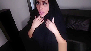 Burka slut gets facial