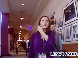 Busty Milf Finds teen 18+ At A Porn Show