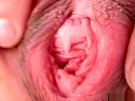 Busty amateur lady moves her pussy muscles