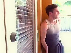 Busty nudist milf catches stepson spying