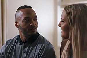 Busty shemale escort Kayleigh Coxx analed by her black client