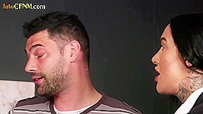 CFNM femdom instructs cock tugging