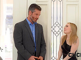 CUCK4K  Couple decided to invite a stranger to realize blonde wife's dirty dream