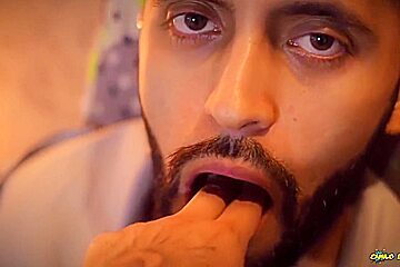 Cameraman Helps Masturbate His Big Uncut Cock Till He Shoots A Nice Load And Swallows H - Camilo Brown