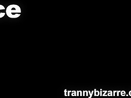 Can you Help me CUM? Asian Hottie Ice Tran Wanking for TrannyBizzare