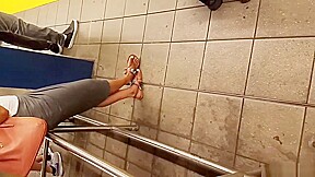Candid indian girl feet