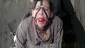 Chained sub punished with analplay