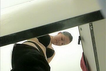 Changing room tits naked and in the lingerie bra