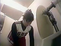 Cheerleader in Toilet