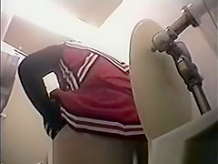 Cheerleader in Toilet