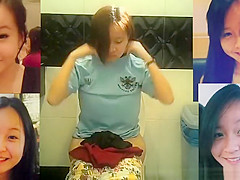 Chinese woman pissing and changing