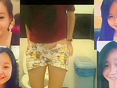 Chinese woman pissing and changing