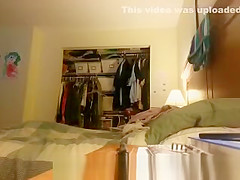 Chubby wife spied in bedroom