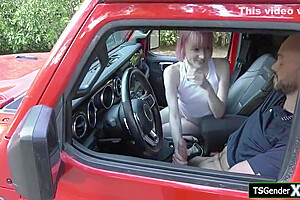 Claire Tenebrarum - Ts Hitchhiker Gives Car Bj N Is Barebacked