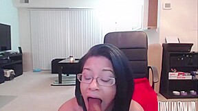 Classy booty ebony Cara gets creamy orgasm