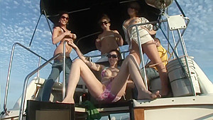 Coeds stripping on a boat - DreamGirls