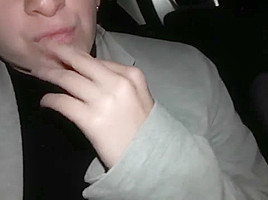 College girl squirt masturbating in an uber Public Masturbation