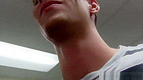 College teen 18+ amateur facialized in dorm