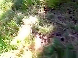 College teens 18+ Facialized In Outdoor Threesome