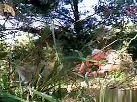 College teens 18+ Facialized In Outdoor Threesome
