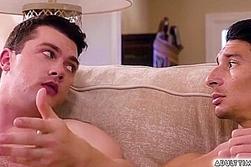 Collin Simpson And Jim Fit - Sexy Asian Blowjob His Friends Dick Down To His Throat