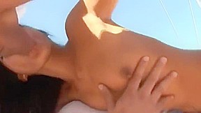 Comely asian girl on a hot group sex