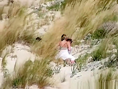 Couple caught fucking in the beach dunes