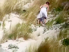 Couple caught fucking in the beach dunes