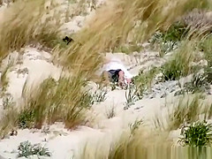 Couple caught fucking in the beach dunes