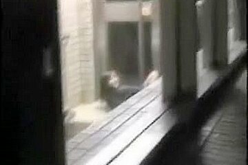 Couple fucks hard on the stairs